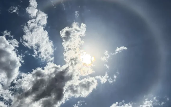Beleza nos céus, halo solar não é sinal de chuva, diz especialista