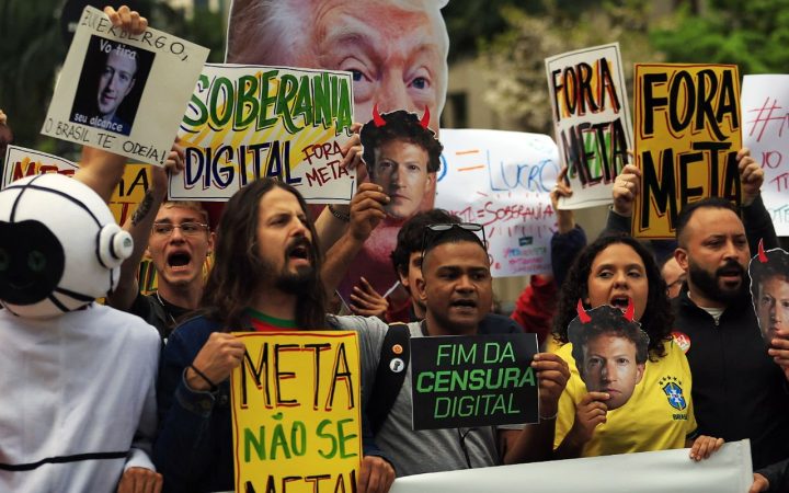 Ato em São Paulo cobra neutralidade da Meta nas eleições